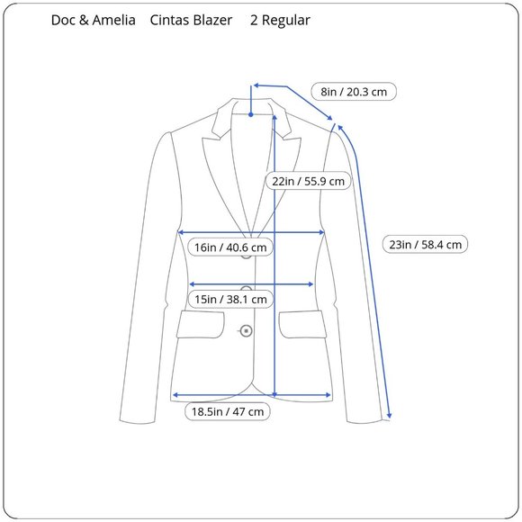 Doc & Amelia By Cintas Women Charcoal Gray 2 Regular Suit Blazer W/ Extra Button - Picture 2 of 12